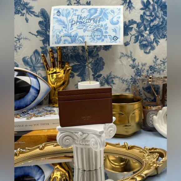 🆕 OROTON 🧿 NWOT Margot Card Sleeve, Whiskey Leather Cardholder - Picture 2 of 15